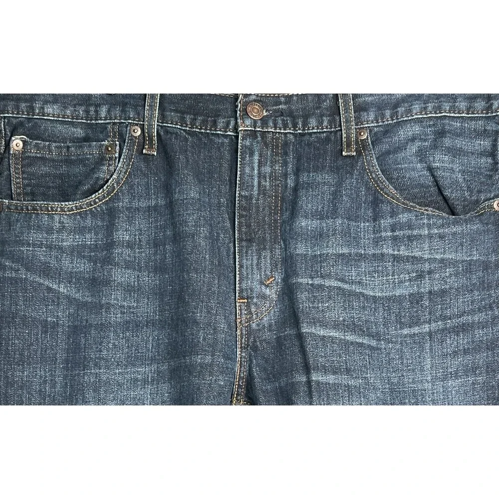 Levis 527‎ Slim Bootcut Jeans Mens 38x30 Dark Wash Blue Denim